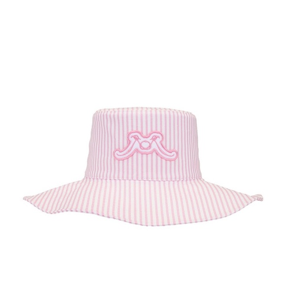 NWOT Rowen Rose Maxi Hat in White & Pink - Picture 1 of 7